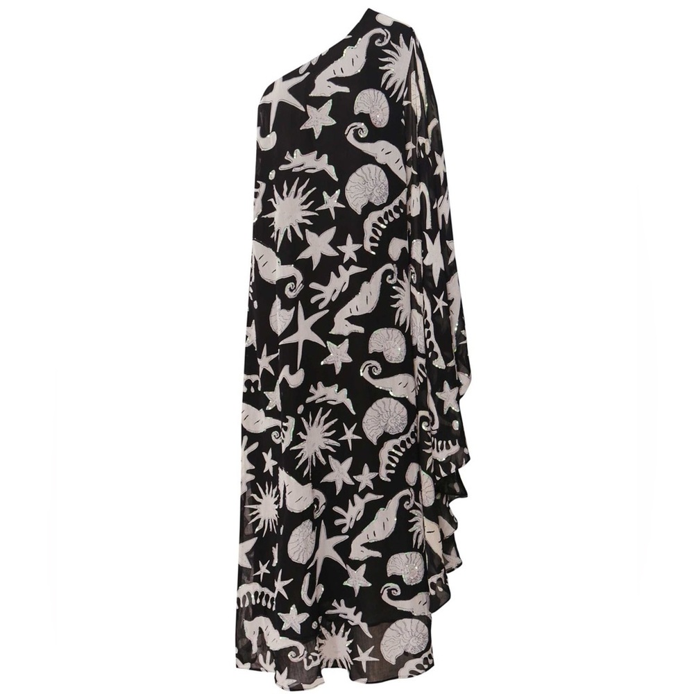 $470 RIXO
Liza Oceanic Draped-Sleeve Dress size L - Picture 5 of 12